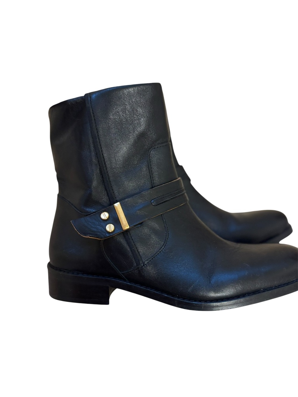 Heyraud Black Leather Ankle Boots – EU 37 🖤